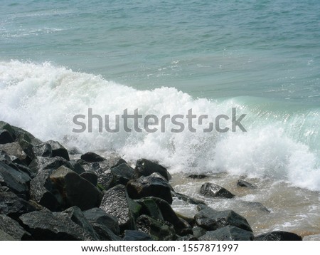 Oceans waves creating noice which disturbes the silence of sea shore