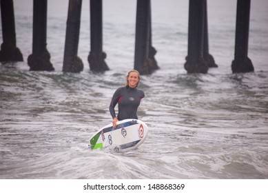 OCEANSIDE, CALIFORNIA - AUG 3: Bethany Hamilton At The Super Girl Pro In Oceanside California, California On August 3rd, 2013.