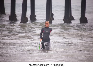 OCEANSIDE, CALIFORNIA - AUG 3: Bethany Hamilton At The Super Girl Pro In Oceanside California, California On August 3rd, 2013.