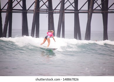 OCEANSIDE, CALIFORNIA - AUG 4: Bethany Hamilton At The Super Girl Pro In Oceanside California, California On August 3rd, 2013.