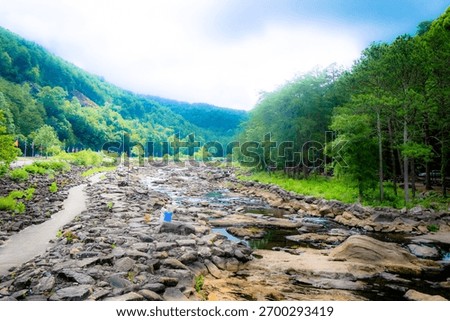 Ocoee River Bed Prior to a Dam Release
