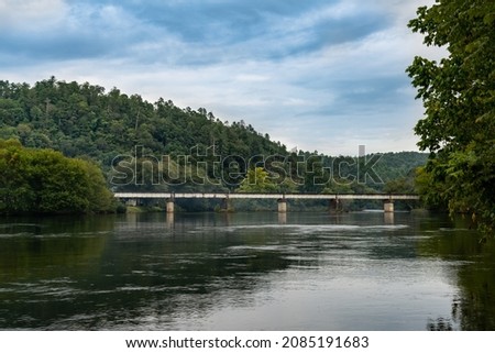 Ocoee River during the late evening hours of September 2021
