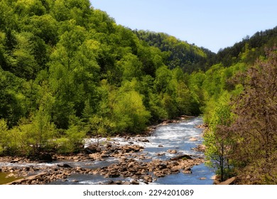 Ocoee River is one of the nation's top Whitewater rafting locations. in late spring and summer through the Ocoee Gorge and was host to the 1996 Olympic Whitewatr competition.  