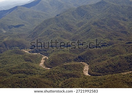 Ocoee River Winding Through Mountains 