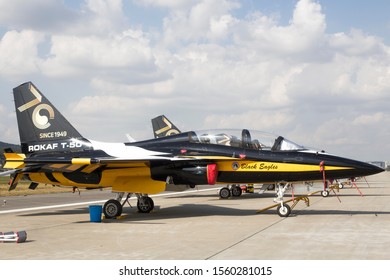 Oct 19,2019 Gyeongi-do South Korea - ADEX2019 Seoul Defense Industry Exhabitition, Fighter Black Eagles