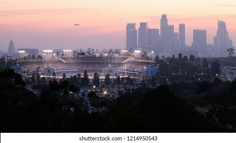 Oct 28, 2018; Los Angeles, CA, USA; During Game 5 of the 2018 MLB World Series: Boston Red Sox vs Los Angeles Dodgers. 