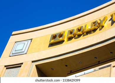 Oct 4th 2019. Los Angeles California. View Of The Dolby Theatre On Sunset Boulevard. Movie Premiers Are Often Held At This Location.