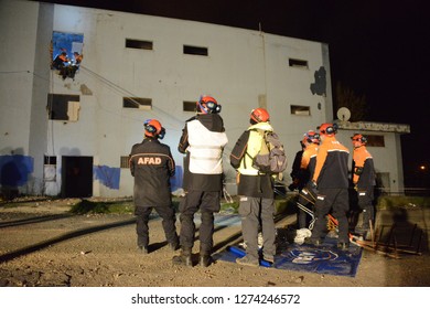 İstanbul-Turkey, Oct.6.2016- Turkish Search And Rescue Team Doing Earthquake Exercise In İstanbul