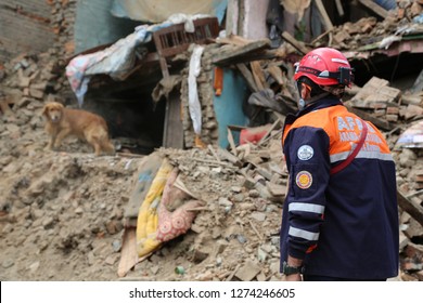 İstanbul-Turkey, Oct.6.2016- Turkish Search And Rescue Team Doing Earthquake Exercise In İstanbul