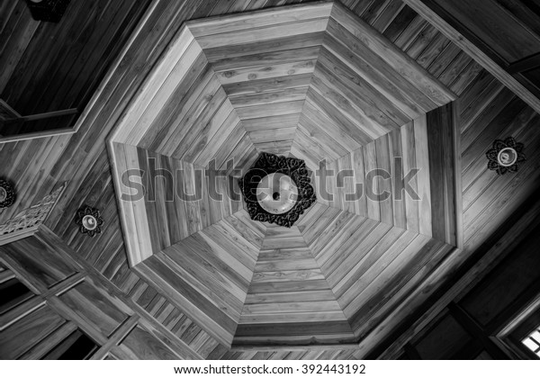 Octagon Wood Ceiling Stock Photo Edit Now 392443192