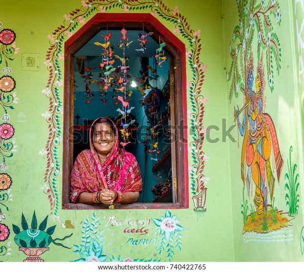 October 042017 Orissaindia Unidentified Indian Village Stock Photo