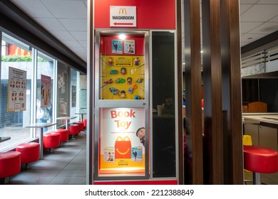 October 10 2022- McDonald’s Happy Meal Toys In Display From One Of The McDonald’s Location In Burnaby, BC Canada