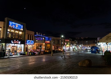 October 10th, 2021. Sharm El Sheikh: Street market in Egypt at night time