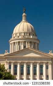 OCTOBER 11, 2018 Oklahoma City USA - A Statue Created By Enoch Kelly Haney Sits Atop The Oklahoma State Capitol, Oklahoma City OK