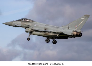 October 11, 2021: Royal Air Force's Eurofighter Typhoon At RAF Coningsby.