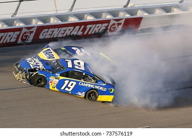 October 15, 2017 - Talladega, Alabama, USA: Daniel Suarez (19) Wreck During The Alabama 500 At Talladega Superspeedway In Talladega, Alabama.