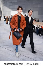 October 16, 2019: Seoul, Korea - Street Style Outfit During Seoul Fashion Week - SFWSS20