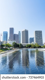 October 18 2017 : Los Angeles. View Of Reflecting Pool At The Los Angeles Department Of Power And Water .