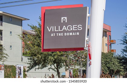 October 18, 2019 - The Domain - The Villages Are Apartment Buildings Located At An Upscale Area Of Austin, Texas. There Are Several Retail Shops And Restaurants Surrounding This High-end Area.