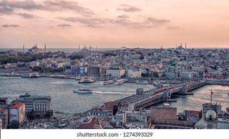 October 2016 - Istanbul, Turkey - Istanbul city viewed from the Galata tower - Shutterstock ID 1274393329