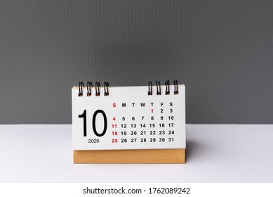 October 2020 Calendar Grey Backgrounds