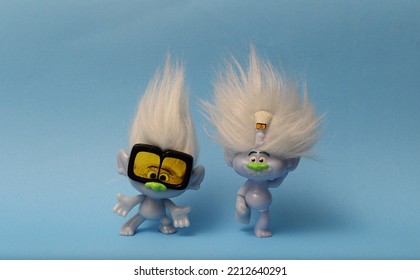 October 2022, Istanbul, Turkiye: Tiny Diamond Figurines From Trolls Movie By McDonald’s Happy Meal Toys In 2020.