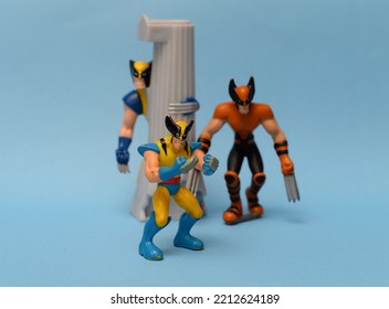 October 2022, Istanbul, Turkiye: X Men Movie Figurines Of Wolverine. 