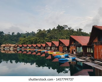 October 21,2017 Atmosphere Of Overnight Accommodation At Chiao Lan Dam In Thailand.