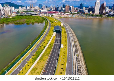 October 25, 2020:Pearl River Delta Ring Expressway, Zhuhai City, Guangdong Province, China