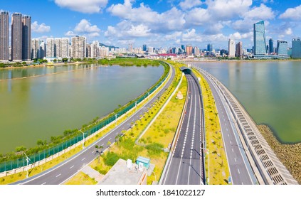 October 25, 2020:Pearl River Delta Ring Expressway, Zhuhai City, Guangdong Province, China