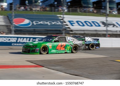 October 27, 2019 - Martinsville, Virginia, USA: Kyle Larson (42) races for position for the First Data 500 at Martinsville Speedway in Martinsville, Virginia.