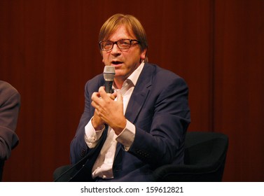 OCTOBER 3, 2012 - BERLIN: Guy Verhofstadt At A Discussion Panel On European Poicies In The House Of World Cultures In Berlin.