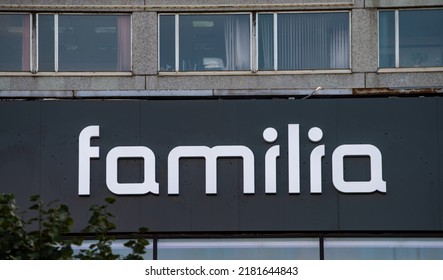 October 6, 2021, Moscow, Russia. A Sign On A Familia Retail Chain Store On A Street In The Russian Capital.