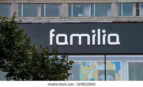 October 6, 2021, Moscow, Russia. A Sign On A Familia Retail Chain Store On A Street In The Russian Capital.