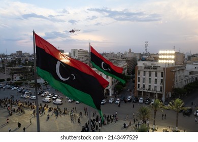 October 9, 2021: Security Forces Of Libya's Government Of National Unity During An Official Parade Commemorating The 57th Anniversary Of The Founding Of The Libyan Police At The Martyrs' Square.