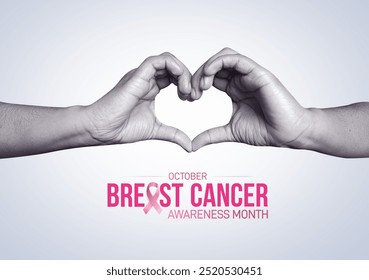 October - Breast cancer awareness month with ribbon concept background. - Powered by Shutterstock