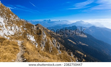 October sunny day in the alps of Friuli-Venezia Giulia, Italy