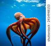 Octopus cyanea found in the both Indian and  Pacific ocean. It grows to 16 cm in mantle length with arms to atleast 80 cm.