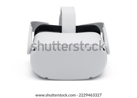 Oculus Quest VR Headset Isolated on a White Background – High-Resolution Image for Technology and Gaming Concepts.