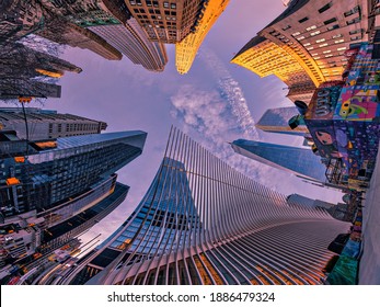 The Oculus, World Trade Center, Church St, New York City, Manhattan, 1.3.2021.