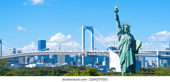 Odaiba is a popular shopping and entertainment district on a man-made island in Tokyo Bay - Powered by Shutterstock