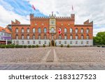 Odense City Hall, built in the style of historicism, resembling the Palazzo Publico at Siena