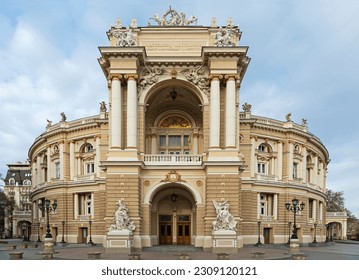 Odessa Opera and Ballet theater architectural view, Ukraine.