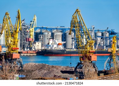 Odessa, Ukraine - 03 17 2019: View Of The Odessa Sea Port