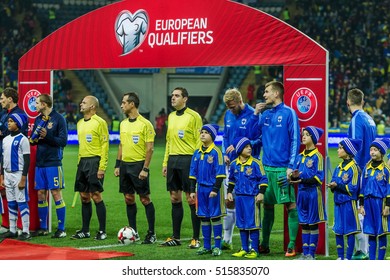 ODESSA, UKRAINE - 12 November 2016: Euro Soccer Champions League, European Qualifiers Ukraine between FC and national team of FC Finland. 1: 0 National football team of Ukraine Euro 2016 championship