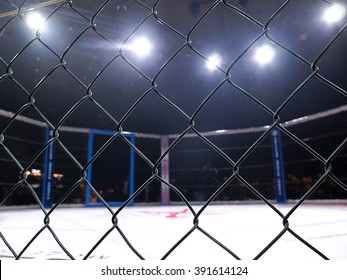Odessa, Ukraine - 24 November 2015: Athletes In The Ring Extreme Sport Mixed Martial Arts Competition Tournament Series 
