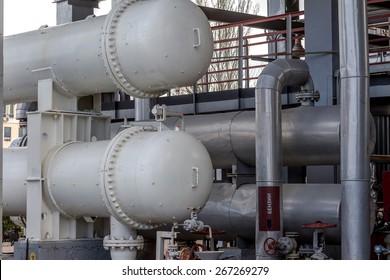 ODESSA, UKRAINE - March 29 2013: Petrochemical refinery Lukoil in Odessa. Fragments processing chemical plant. Oil, gasoline, chemicals - Shutterstock ID 267269279