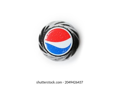 Odessa, Ukraine - September 23, 2021: Pepsi bottle isolated on white background.