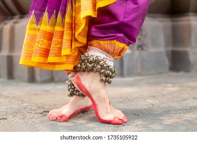Odissi dance one of the indian classical dance form feet with ghungru