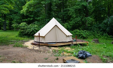 Off Grid Wall Tent. Wilderness Living And Camping  Glamping. Asheville, North Carolina. Aribnb  Hip Camp  Great Smoky Mountains